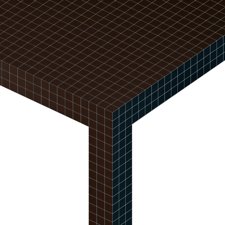 Table · Zanotta · Quaderna 2600 · 180x90 — wireframe